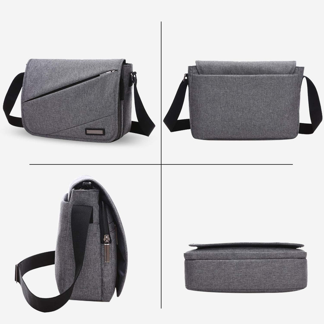 FANDARE Messenger Bag Umhängetasche Schultertasche Tasche Kuriertasche Polyester Grau, Grau