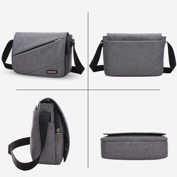 FANDARE Messenger Bag Umhängetasche Schultertasche Tasche Kuriertasche Polyester Grau, Grau