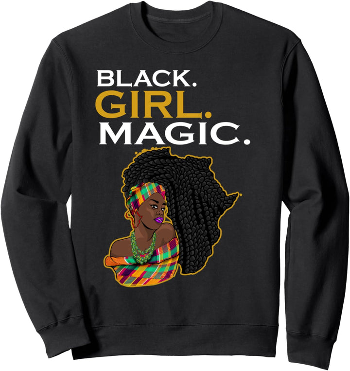 Oheneba: Melanin Black Girl Magic Afro Queen Pride Sweatshirt