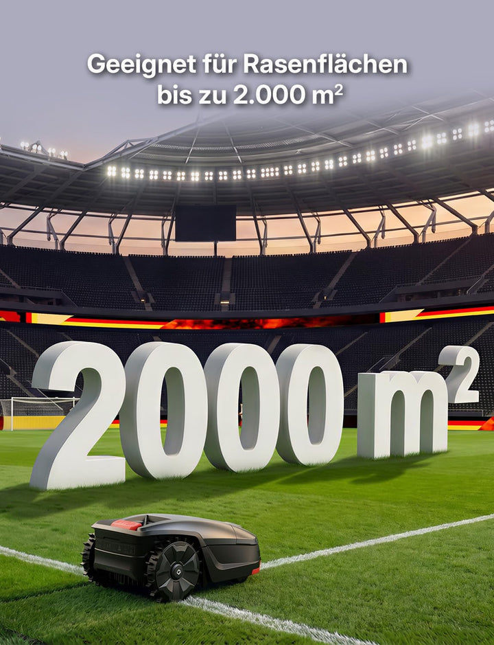 H1 Rasenmäher Roboter mit duales LiDAR & KI-Vision, RTK + VSLAM für 2000 m² Rasenfläche, KI-Hinderni