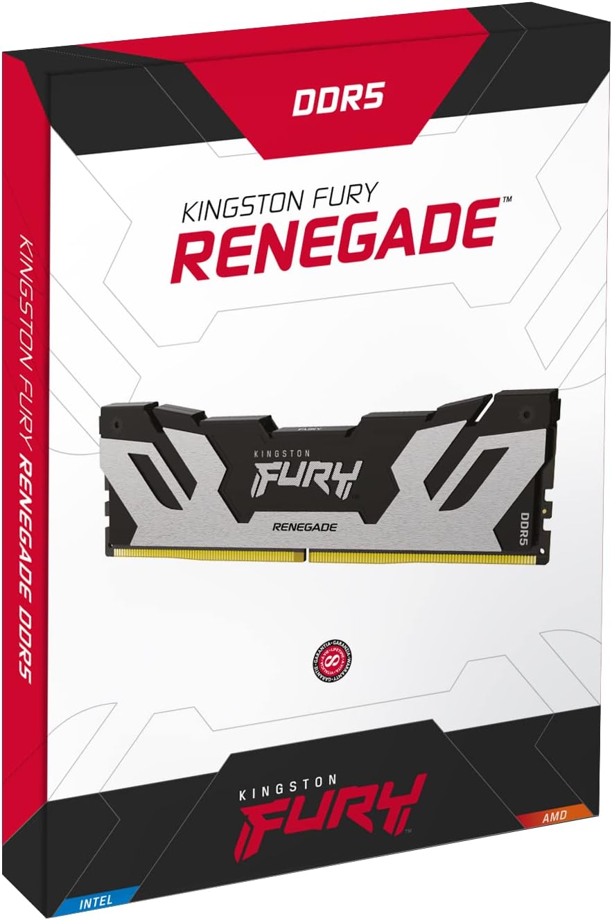 Kingston Fury Renegade DDR5 Silber/Schwarz XMP 96GB 6000MT/s CL32 DIMM Desktop Gaming Speicher (Kit
