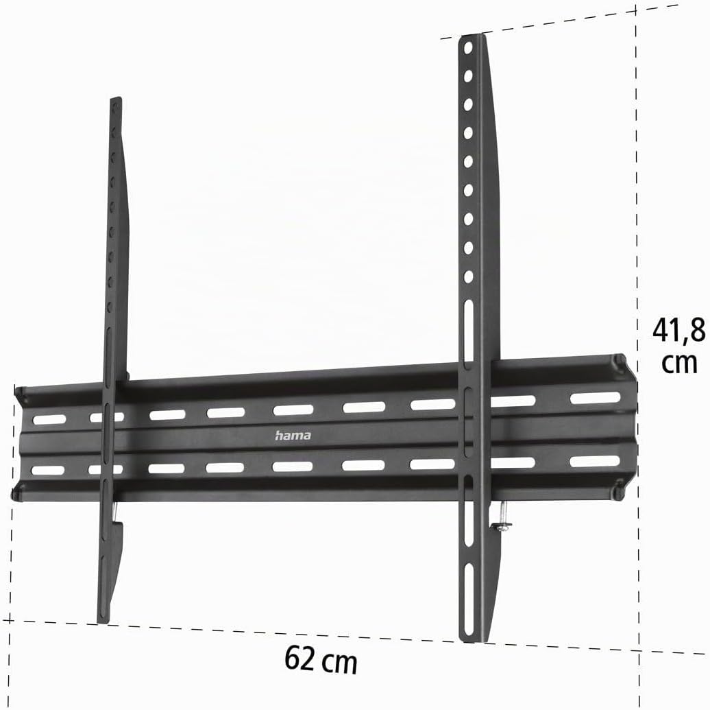 Hama TV Wandhalterung, starr (TV Wandhalterung 32-75 Zoll, VESA 50x50 bis VESA 600x400, bis 40kg, ex