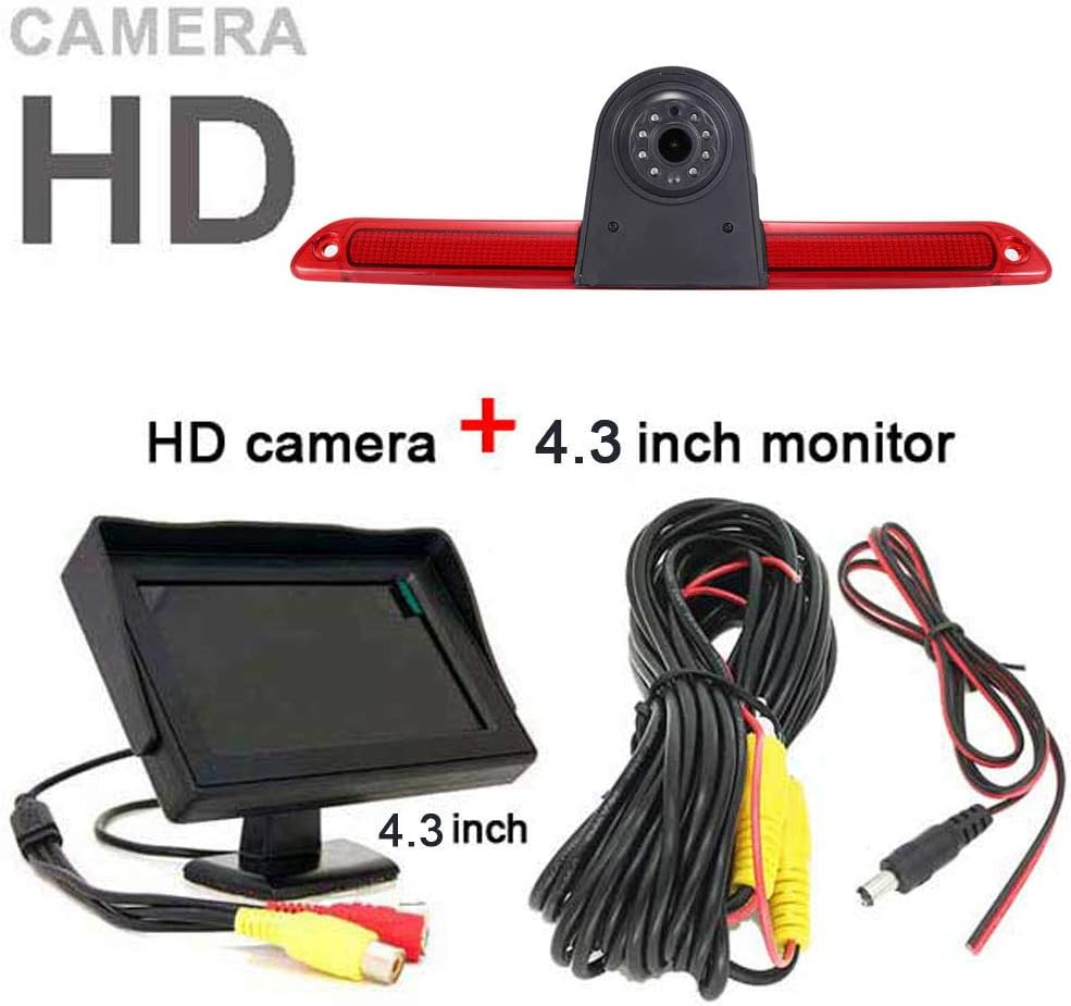 【Super HD Rückfahrkamera Set】 4.3 Zoll TFT LCD Farbdisplay Auto Monitor + 1280 * 720 Pixel 1000TV Li
