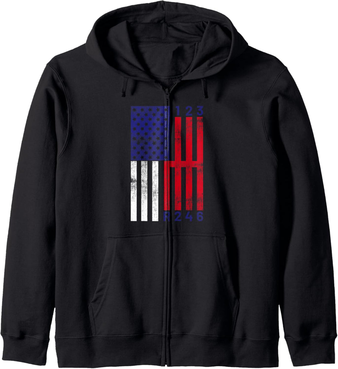 USA Flagge Gangschaltung Mechanikerin Zylinder Mechaniker Kapuzenjacke