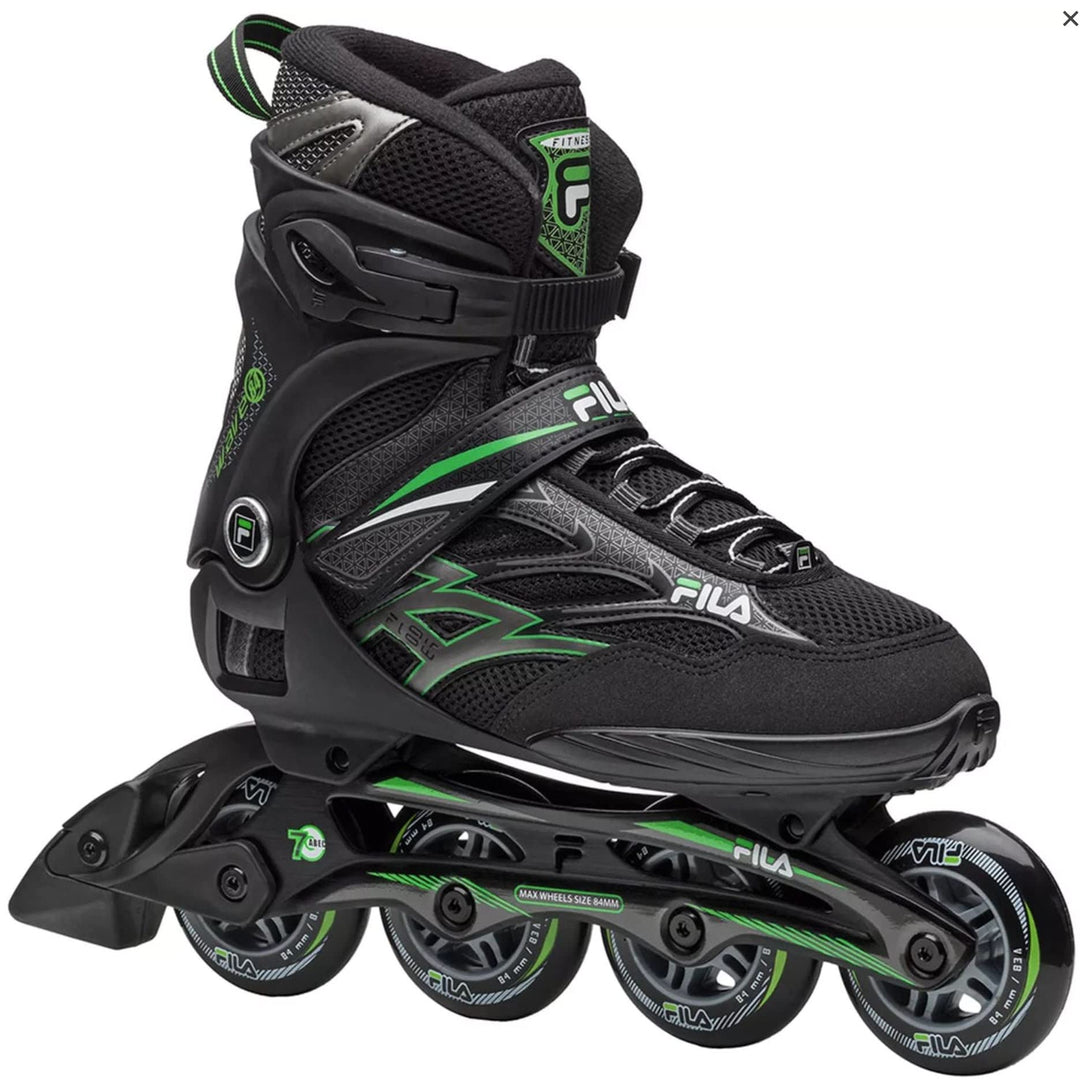 Fila Herren Wave 84 Inline Skate, Schwarz-Grün, 42 EU