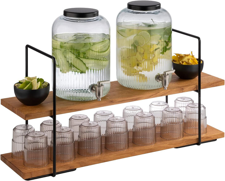 APS 33301 2-stufige Etagère Perfecto Large, bestehend aus 2 Buffetständern und 2 Buffetbrettern aus