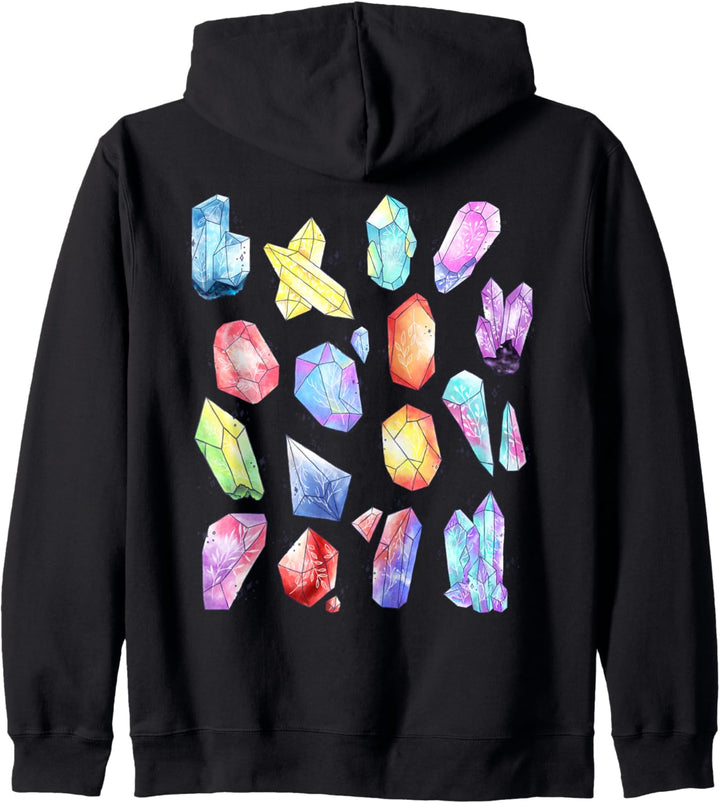 Aquarellkristalle Kapuzenjacke