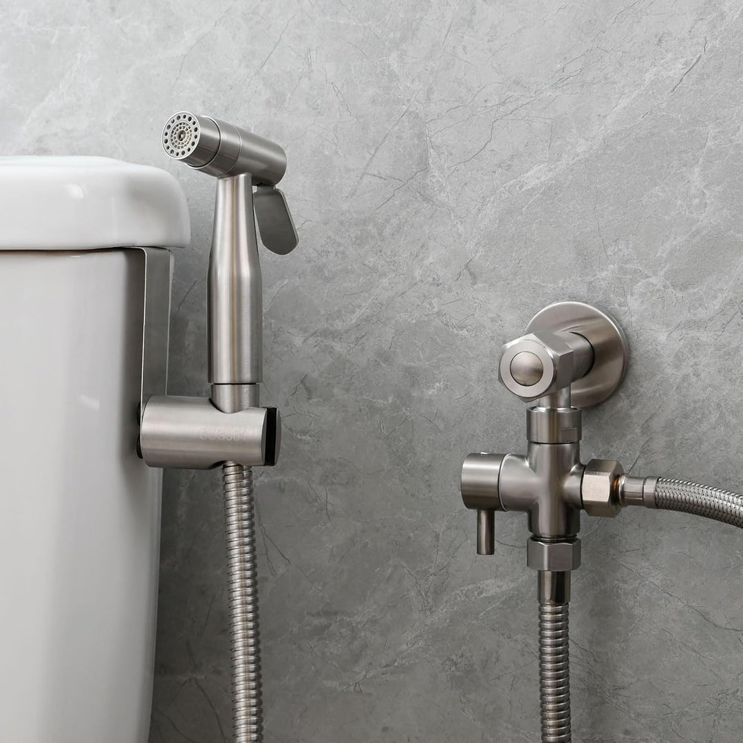 CIENCIA Bidet-Handbrause für Toilette Sprayer Premium Edelstahl Sprüher Shattaf Komplett Bidet Set f