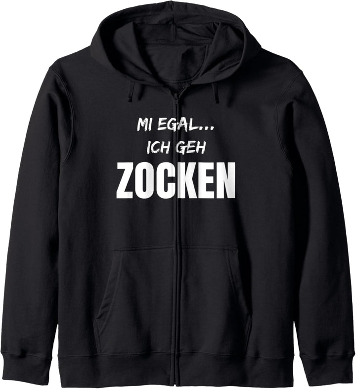 Mir Egal Ich Geh Zocken Gamer Lustiges Geschenk Kapuzenjacke