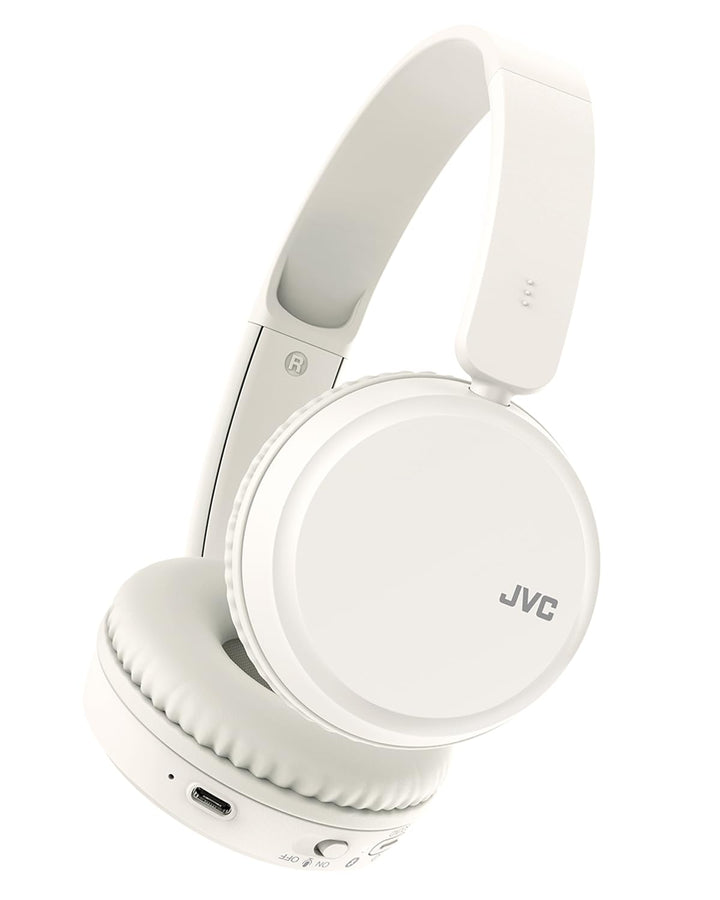 JVC HA-Z37W-W - Bluetooth On-Ear-Kopfhörer, Tiefbass, 3 Klangmodi (Bass/Klar/Normal), 35 Stunden Akk