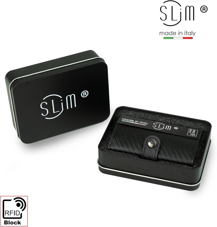 SLim Geldbörse für Herren & Damen Smart Wallet kartenetui mit Münzfach & RFID Schutz Portmonee Porte