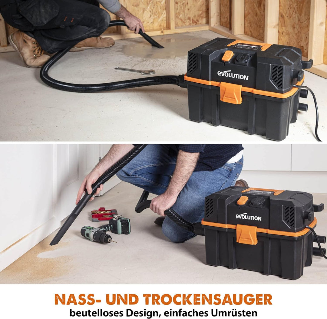 Evolution Power Tools R15VAC (EU) Nass-/Trockensauger, Black Kabelgebunden Mehrzwecksauger