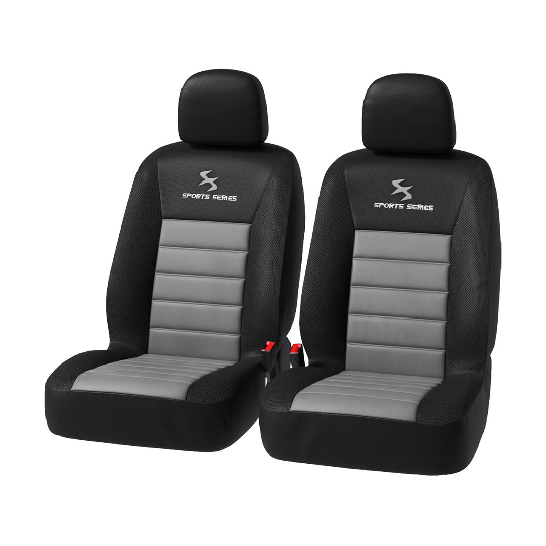 WOLTU 2er Sitzbezüge Auto Einzelsitzbezug universal Grösse, Komplettset, grau, grau