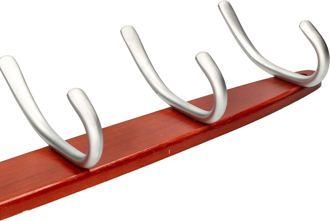 KOTARBAU® Holz-Garderobenhaken mit 5 Haken Kleiderhacken für Wandmontage Satin, 5 Haken