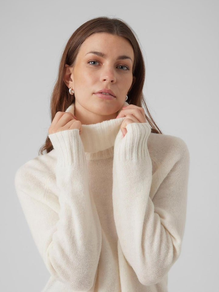 VERO MODA Damen Vmdaniela Ls Cowlneck Ga Noos Pullover XS Birch/Detail:w. Melange, XS Birch/Detail:w