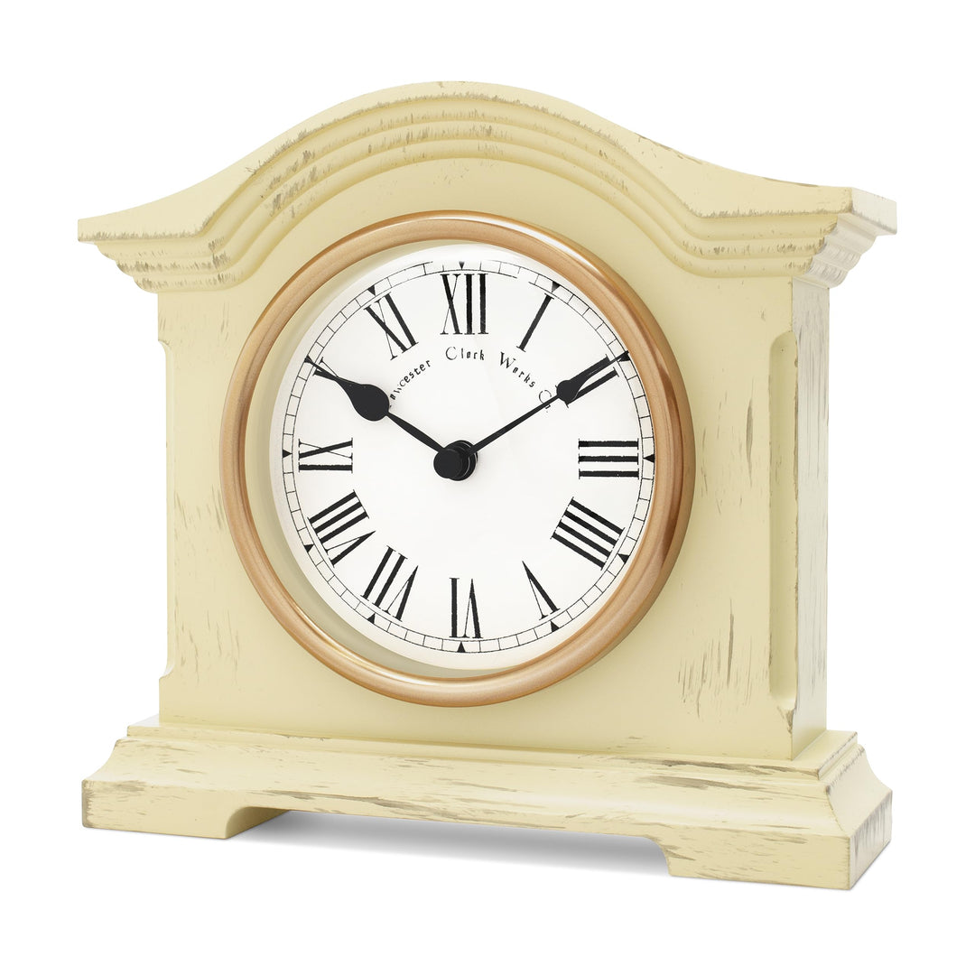 Towcester Clock Works Co. Acctim 33282 Falkenburg Kaminuhr, Cremefarben