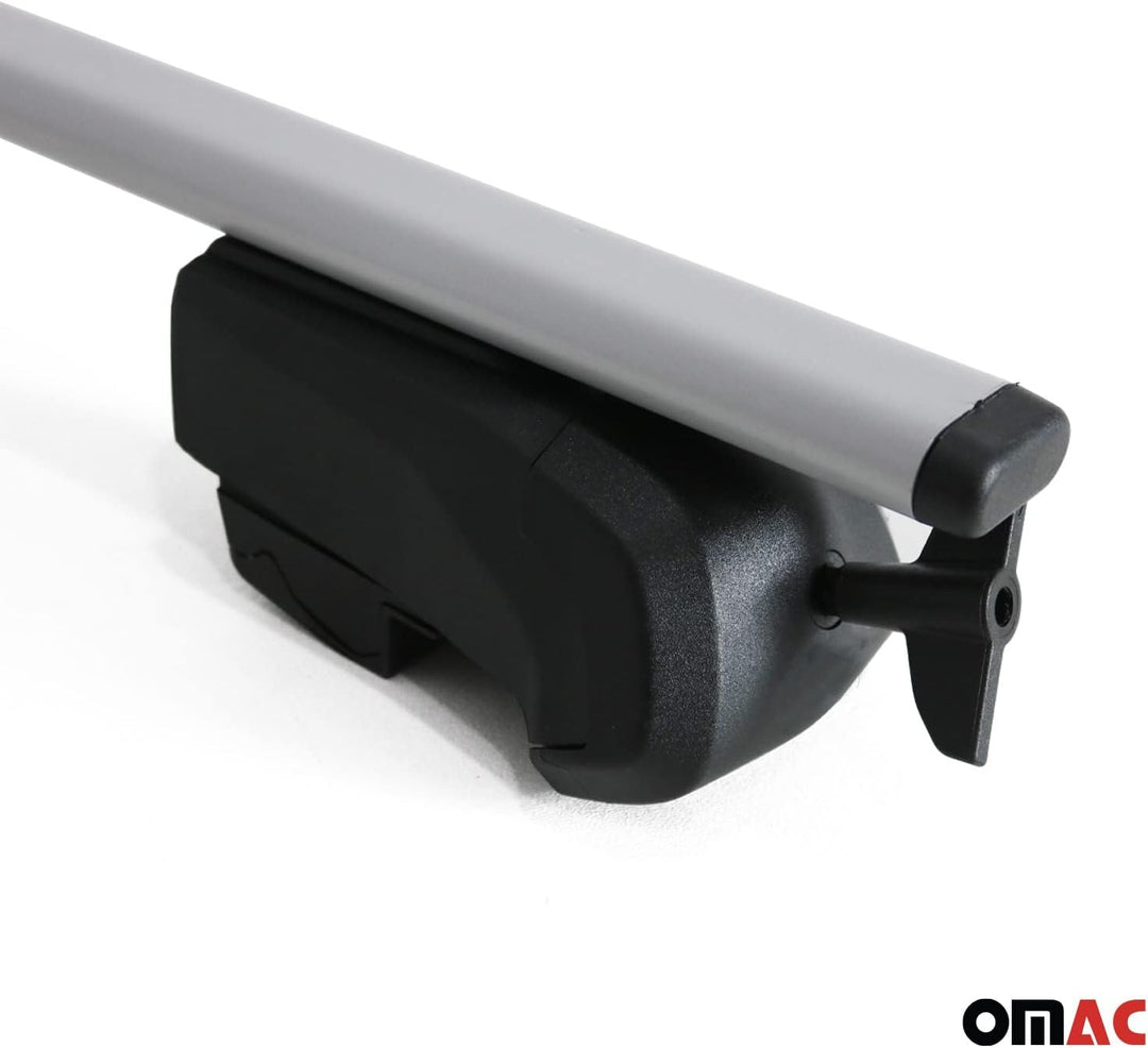 Dachträger Gepäckträger kompatibel mit VW Touareg 3 2018-2023 Querträger TÜV ABE Silber 2X