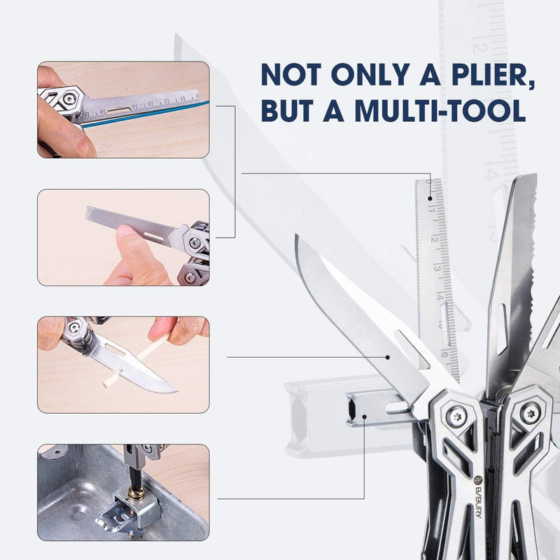 Geschenke für Männer Frauen, BIBURY Faltbares Multitools, Weihnachtsgeschenke Tools, Werkzeug Zange