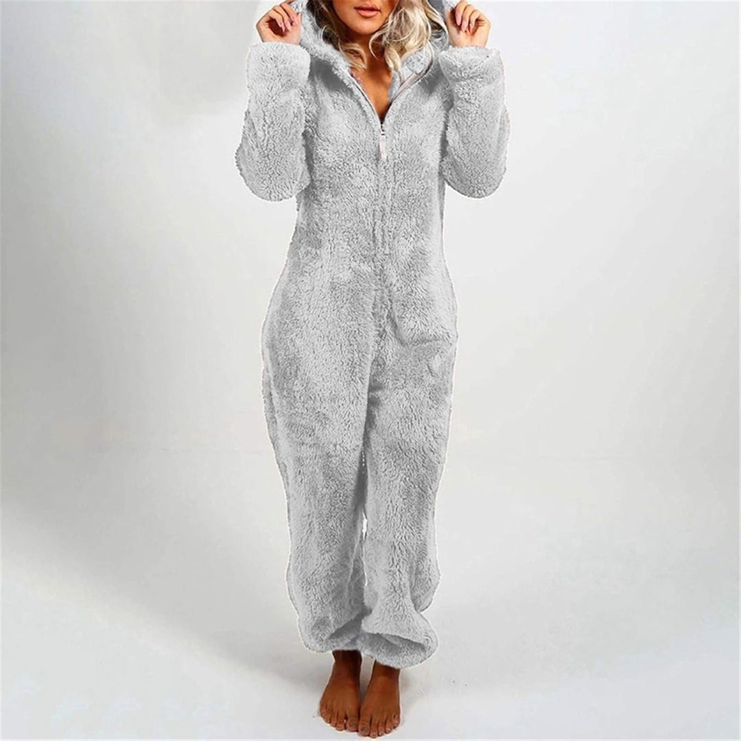 Jumpsuit Damen Winter Warm Overall Teddy Fleece Einteiler Damen Grosse Grösse Jumpsuit Teddy Fleece