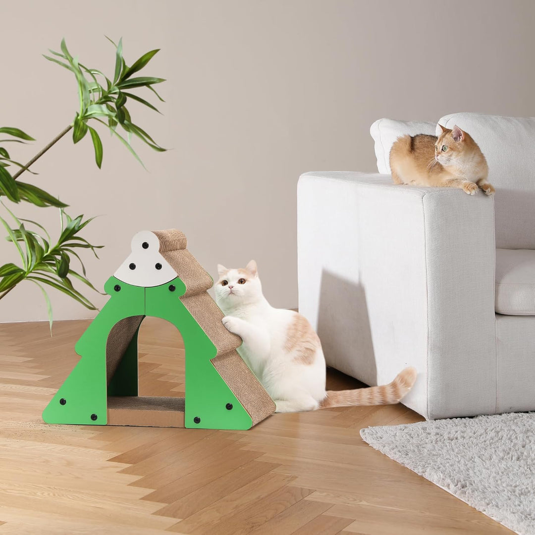 FUKUMARU Kratzbrett Katzen, Hoch Katzenkratzbrett aus Wellpappe, Bergform Vertikale Katzenliege Krat