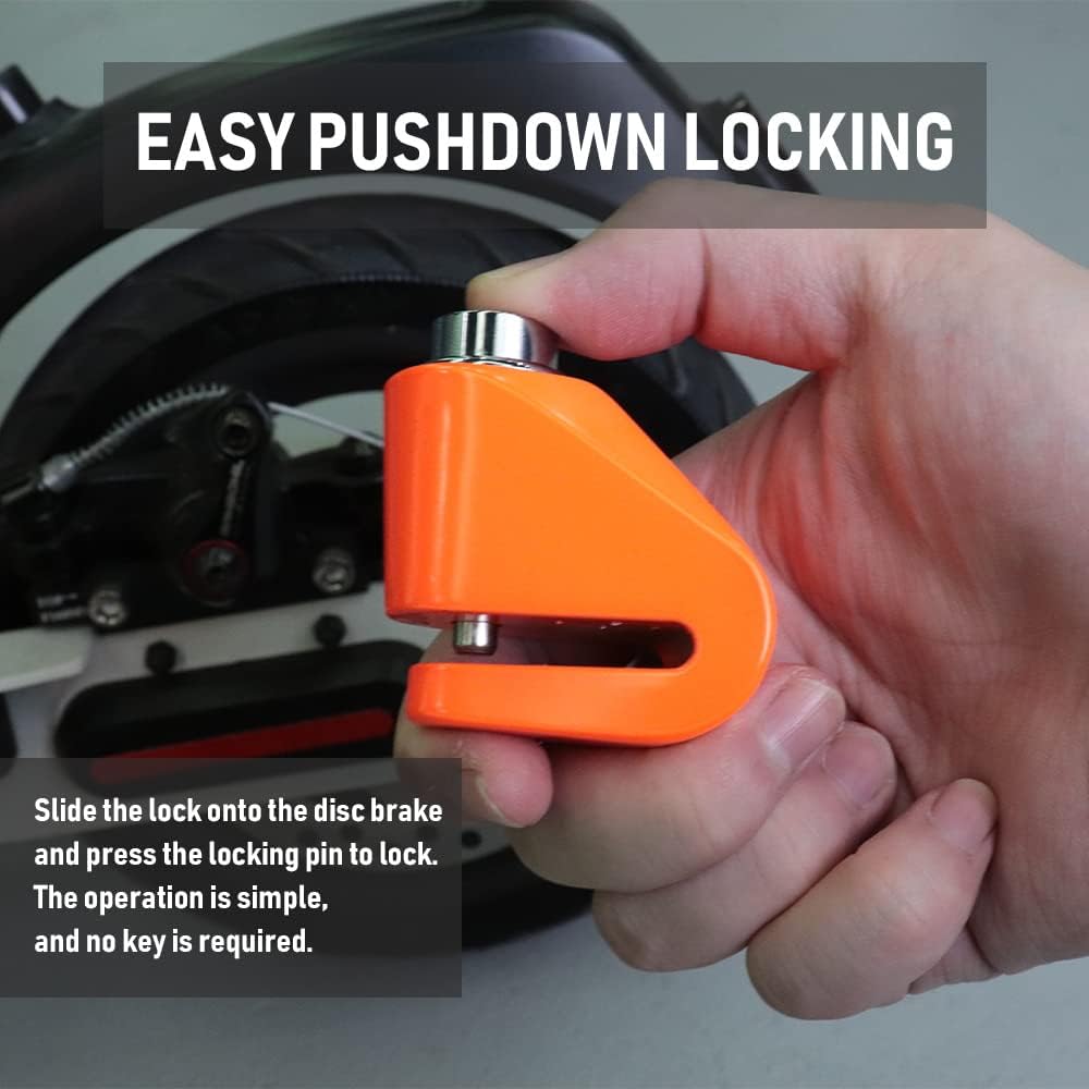 Kovix KN1-FO Kettenschloss Alarm Orange 6MM, FLUO ORANGE Orange, 6MM, FLUO ORANGE Orange
