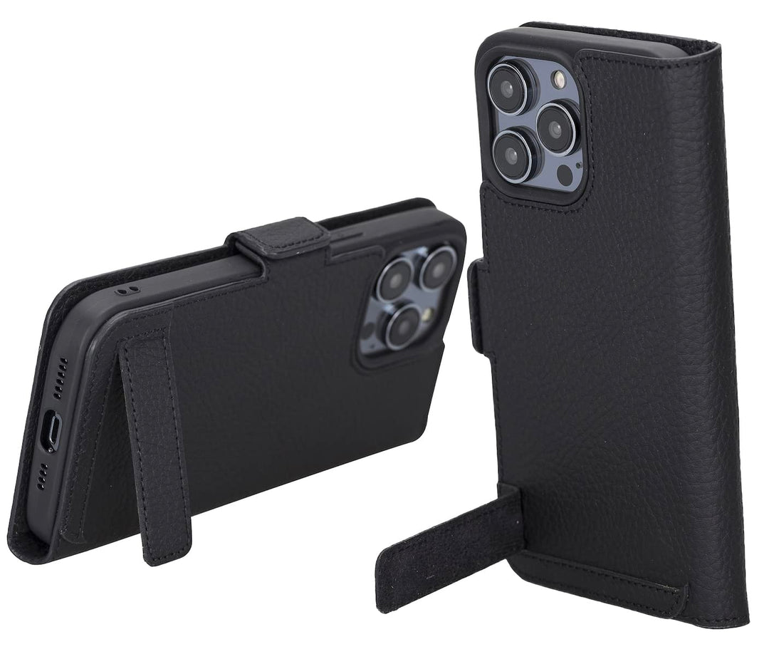 Solo Pelle aufklappbare Lederhülle kompatibel für iPhone 14 Pro Max in 6.7 Zoll inkl. 1 Kartenfach f