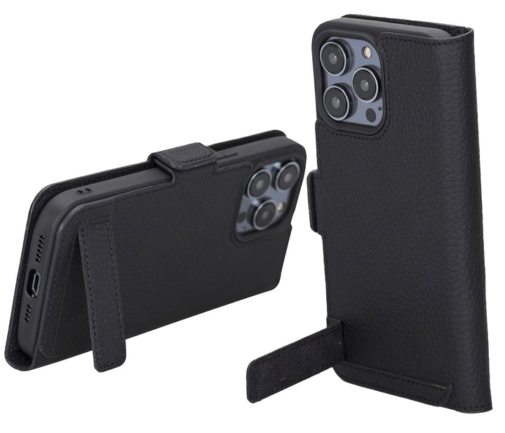 Solo Pelle aufklappbare Lederhülle kompatibel für iPhone 14 Pro Max in 6.7 Zoll inkl. 1 Kartenfach f