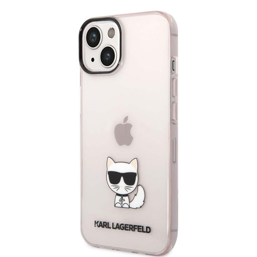 KARL LAGERFELD KLHCP14MCTTRI hülle für iPhone 14 Plus 6,7" hardcase rosa/pink Transparent Choupette
