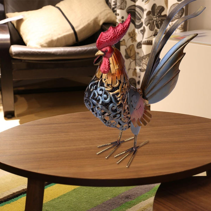 Tooarts Hahn-Skulptur, aus Metall geformt, Deko-Artikel für das Haus
