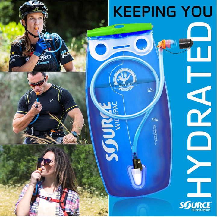 Source Wasserbehälter Widepac Transparent/Blau 3 Liter Single, Transparent/Blau 3 Liter Single