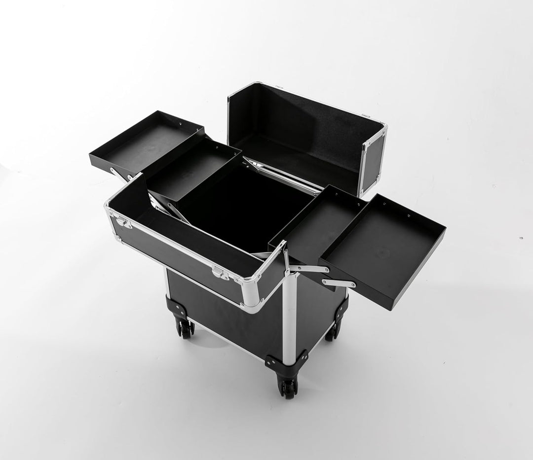Kosmetikkoffer Trolley, 34 * 24 * 41cm Reisen Friseurkoffer Gross Schminkkoffer für Visagisten, Hair