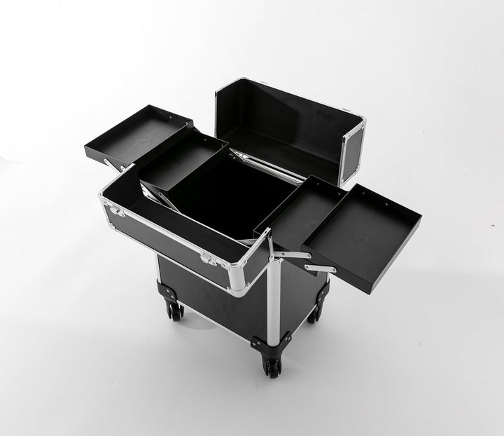 Kosmetikkoffer Trolley, 34 * 24 * 41cm Reisen Friseurkoffer Gross Schminkkoffer für Visagisten, Hair