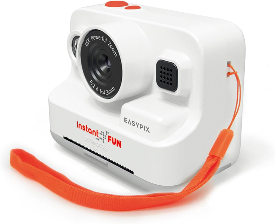 Easypix InstantFUN Sofortbildkamera, kreativer Fotospass für Erwachsene und Kinder, Schwarz-Weiss-Th