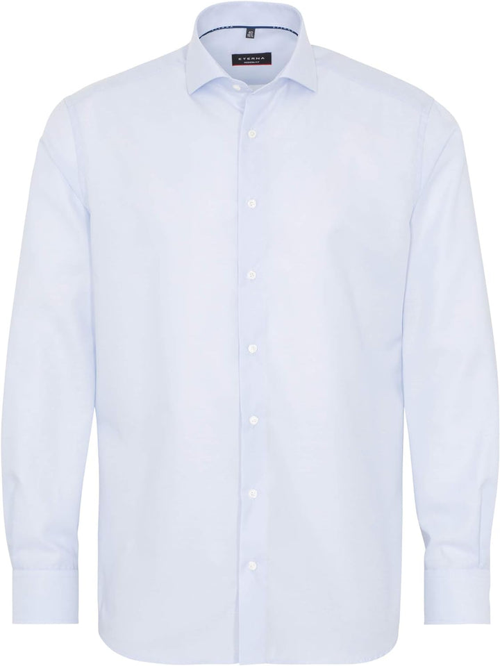 eterna Langarm Hemd Modern Fit Twill unifarben