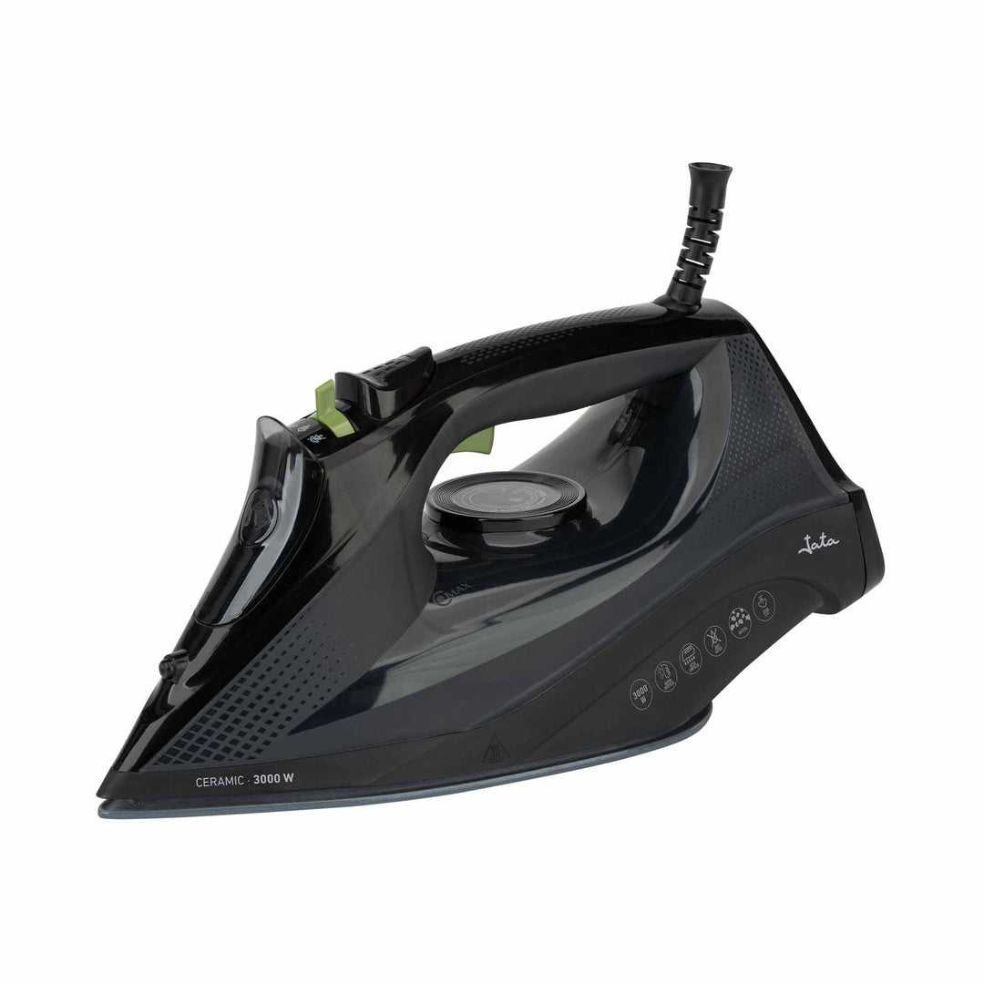 JATA JEPL2401 Bügeleisen, 3000 W, Keramiksohle, Dampfstoss, 220 g, vertikaler Dampf, Selbstreinigung