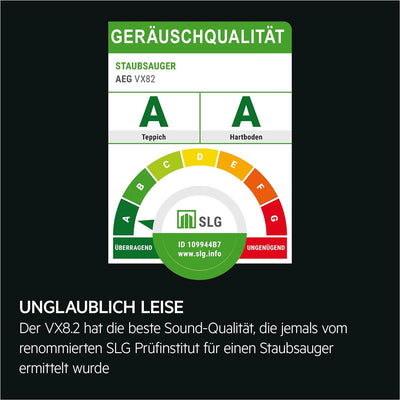 AEG VX82-1-ÖKO Staubsauger / 75% Recyclingmaterial / autom. Saugkraftregulierung / extrem leise auch