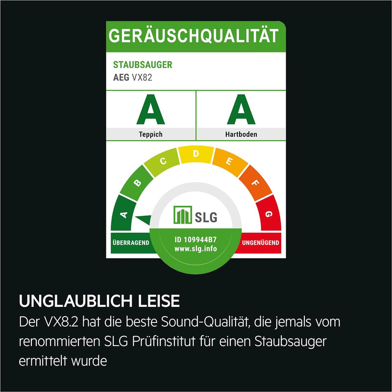 AEG VX82-1-ÖKO Staubsauger / 75% Recyclingmaterial / autom. Saugkraftregulierung / extrem leise auch