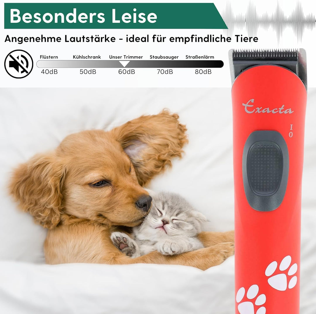 Agrarzone Edition Aesculap Exacta Hundeschermaschine rot - Inklusive Ersatz Scherkopf - Präzisionssc