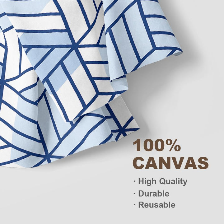 2 Stück Geometrisch Plastiktütenhalter Canvas 58.5x23cm Plastiktüten Einkaufstüten Halter Organizer