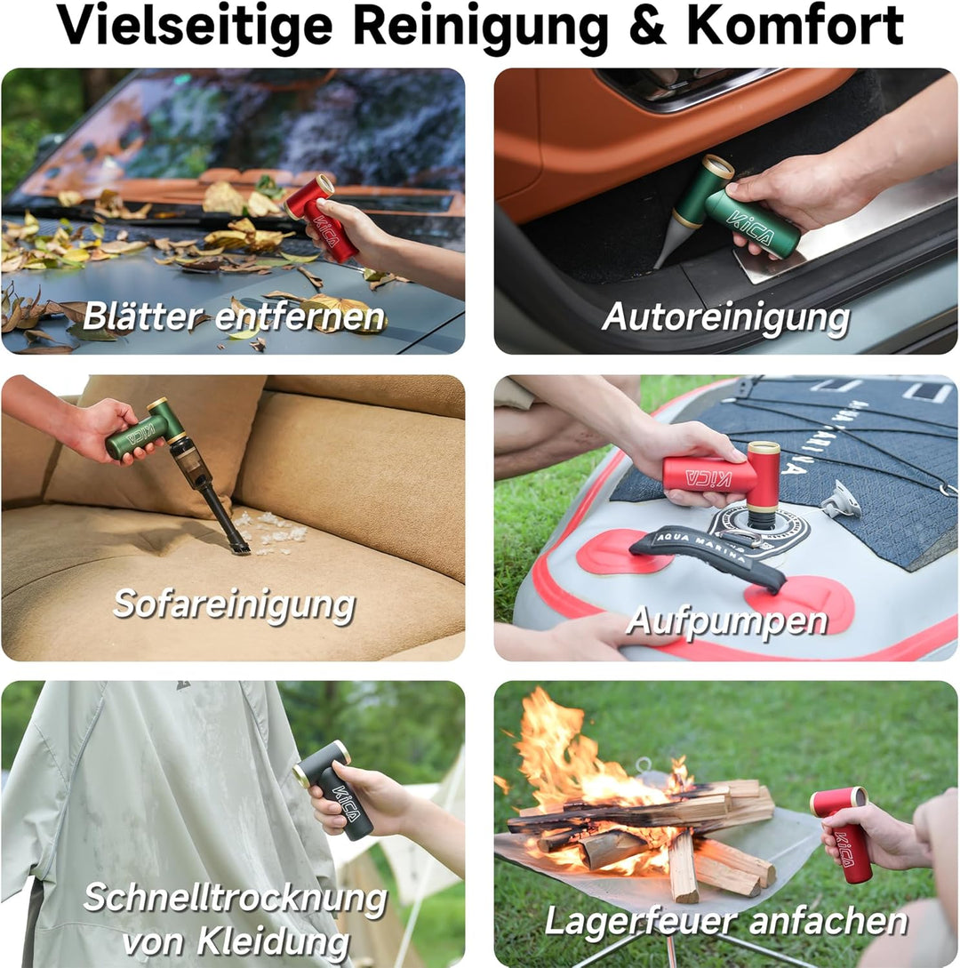 Kica JetFan 2S Elektrischer Air Duster – Metallgehäuse, 117.000 U/min, stufenlose Steuerung & Turbom