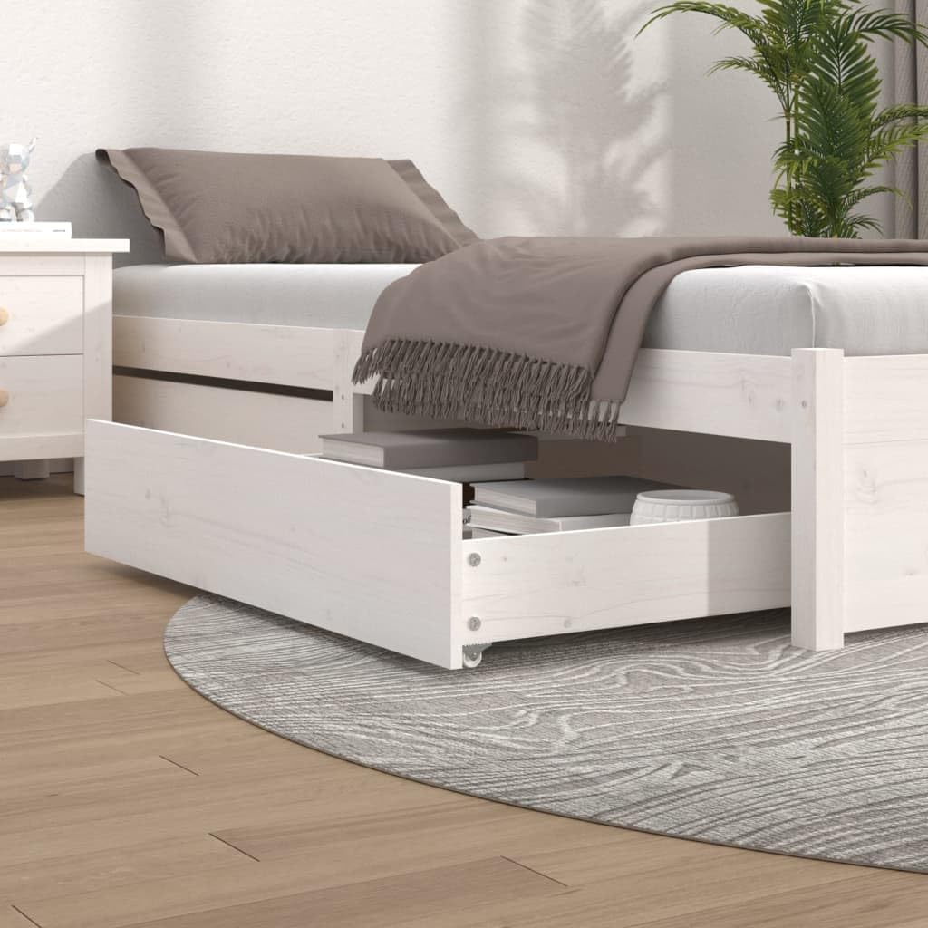 vidaXL 2x Bettschublade Bettkasten Bettschubkasten Schubkasten Unterbettschublade Bettschubladen Sch