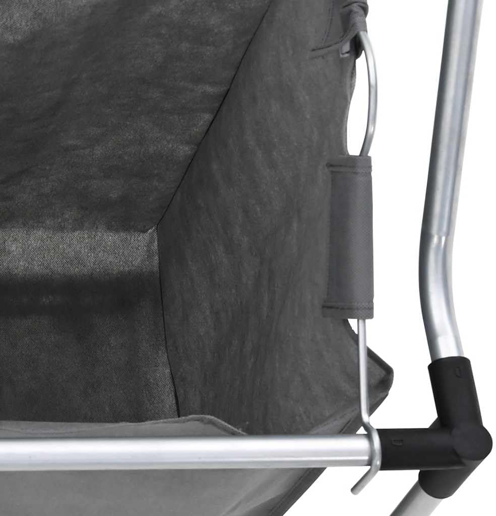 vidaXL Wäschekorb mit Rollen 3 Fächer Grau, Wäschesortierer, Wäschebox, Wäschekorb mit Rollen, Wäsch