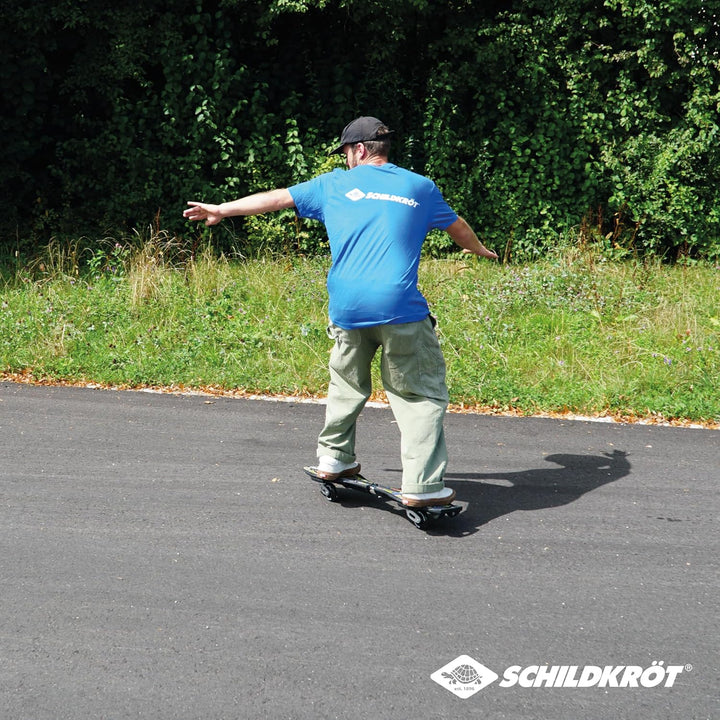 Schildkröt Waveboard Good Vibes, leichtes und wendiges Casterboard, grosses Deck mit Anti-Rutsch Nop