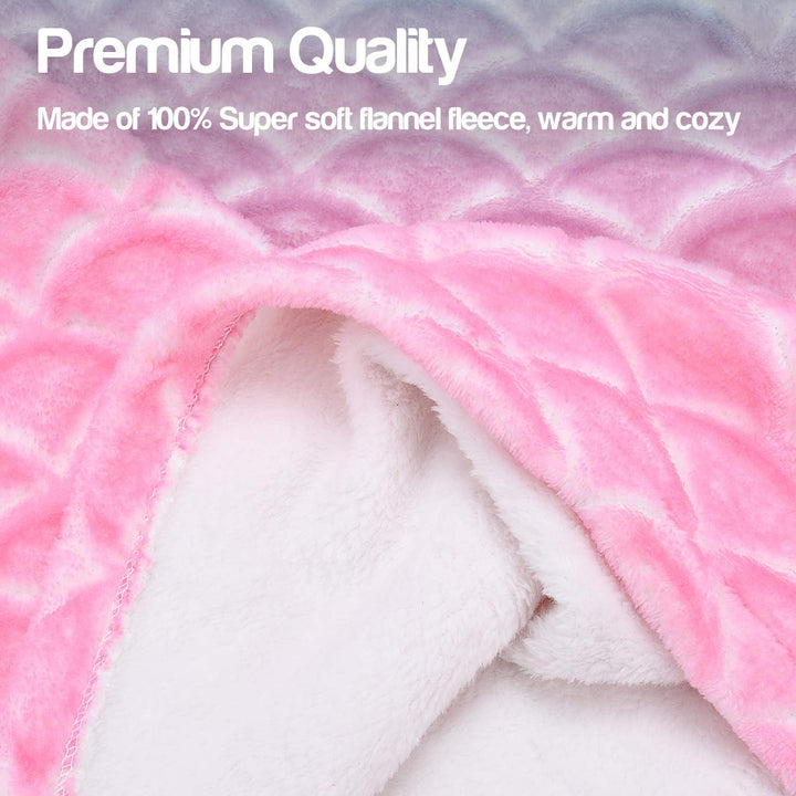 Catalonia Classy Meerjungfrau Decke, Flauschig Plüsch Fleece Meerjungfrauen Flosse Kuscheldecke, Mee