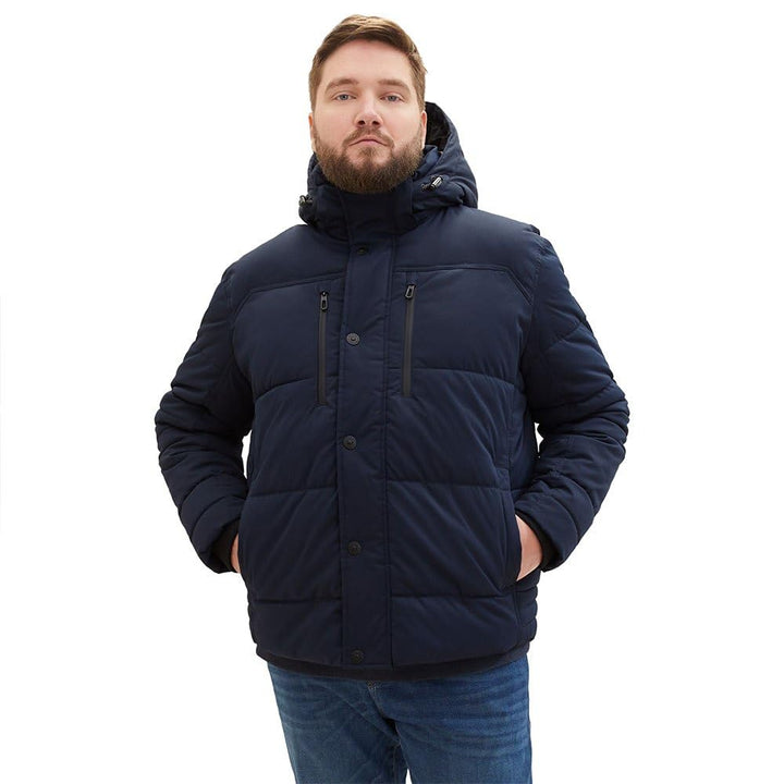 TOM TAILOR Herren Winterjacke mit Abnehmbarer Kapuze 3XL 10668 - Sky Captain Blue, 3XL 10668 - Sky C