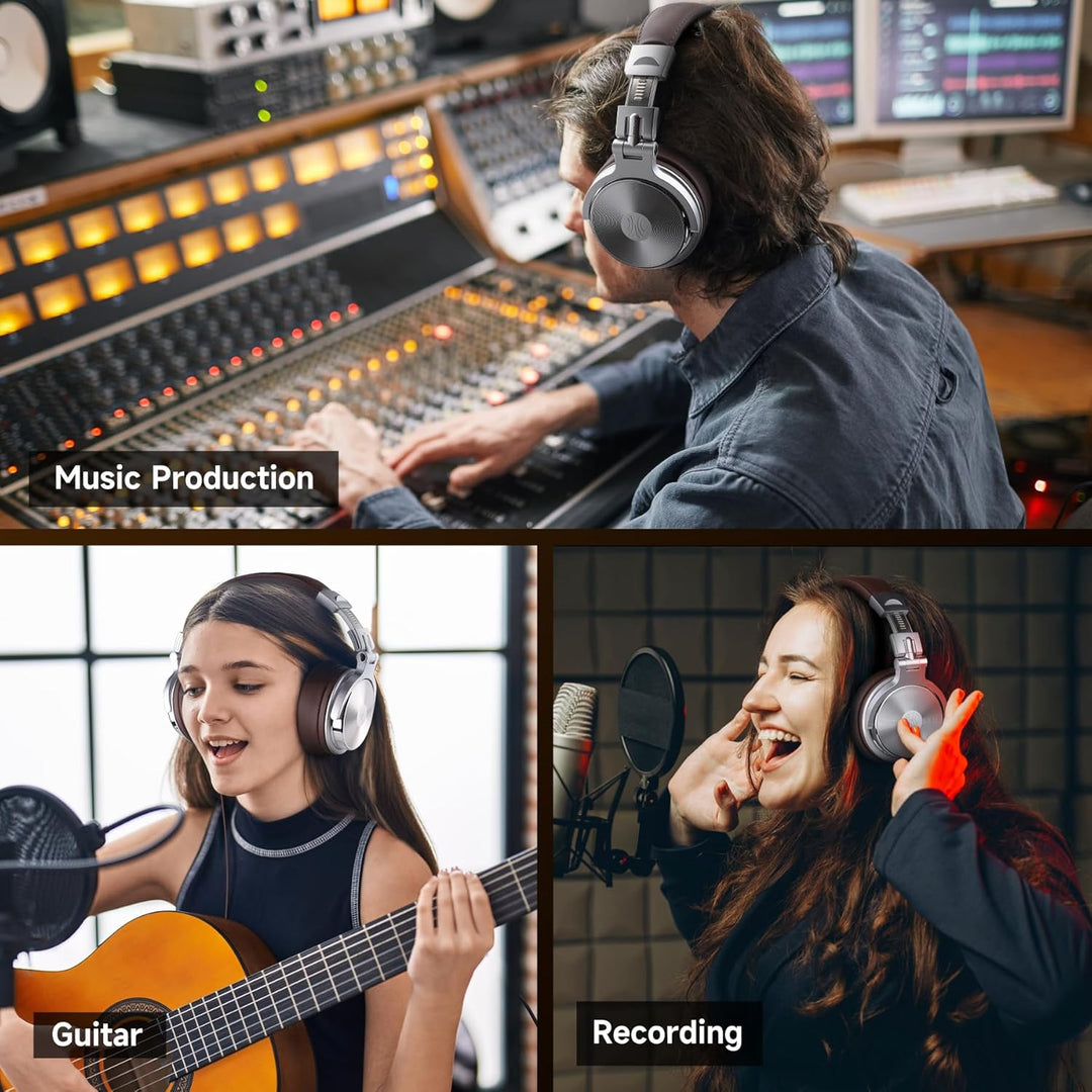 OneOdio Pro30 Over-Ear Kabelgebundener DJ-Kopfhörer SCHWARZ, SCHWARZ