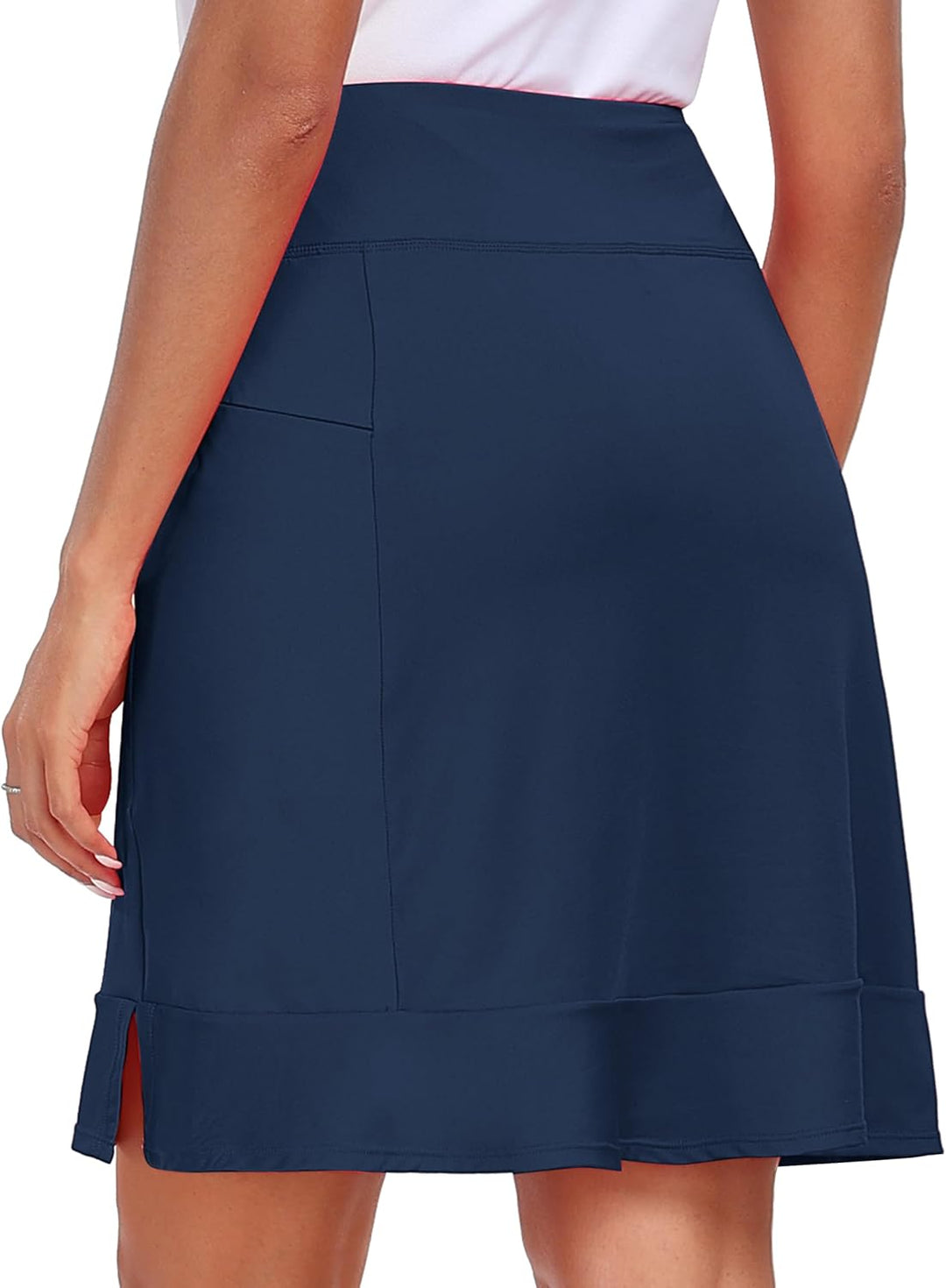 MoFiz Damen Tennisrock Sportlicher mit Shorts Taschen Sommer SkirtRock mit Tunnelzug, Blau-b