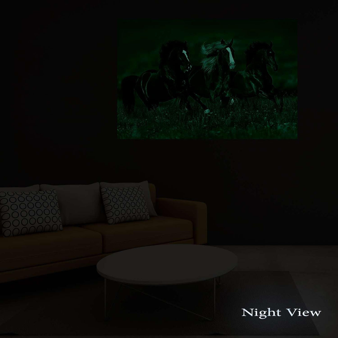 Startonight Bilder Pferderennen auf dem Feld - Leinwandbilder Moderne Kunst - Tiere Wanddeko Kunstdr