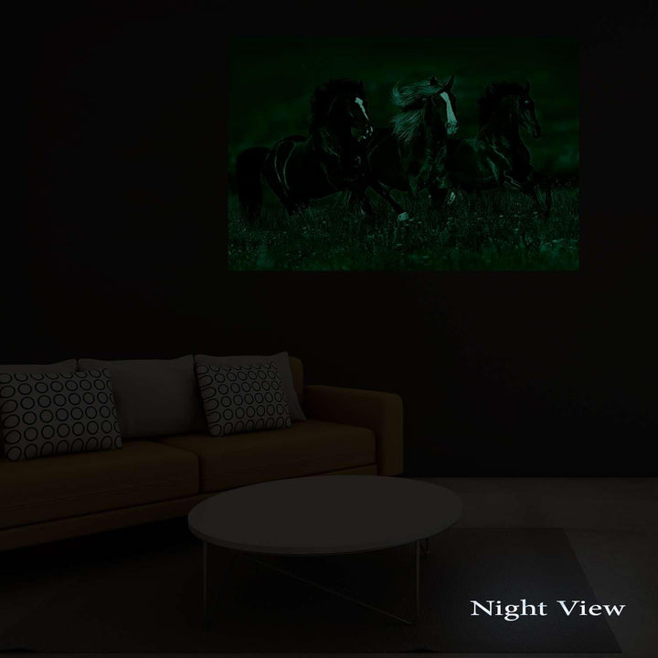 Startonight Bilder Pferderennen auf dem Feld - Leinwandbilder Moderne Kunst - Tiere Wanddeko Kunstdr