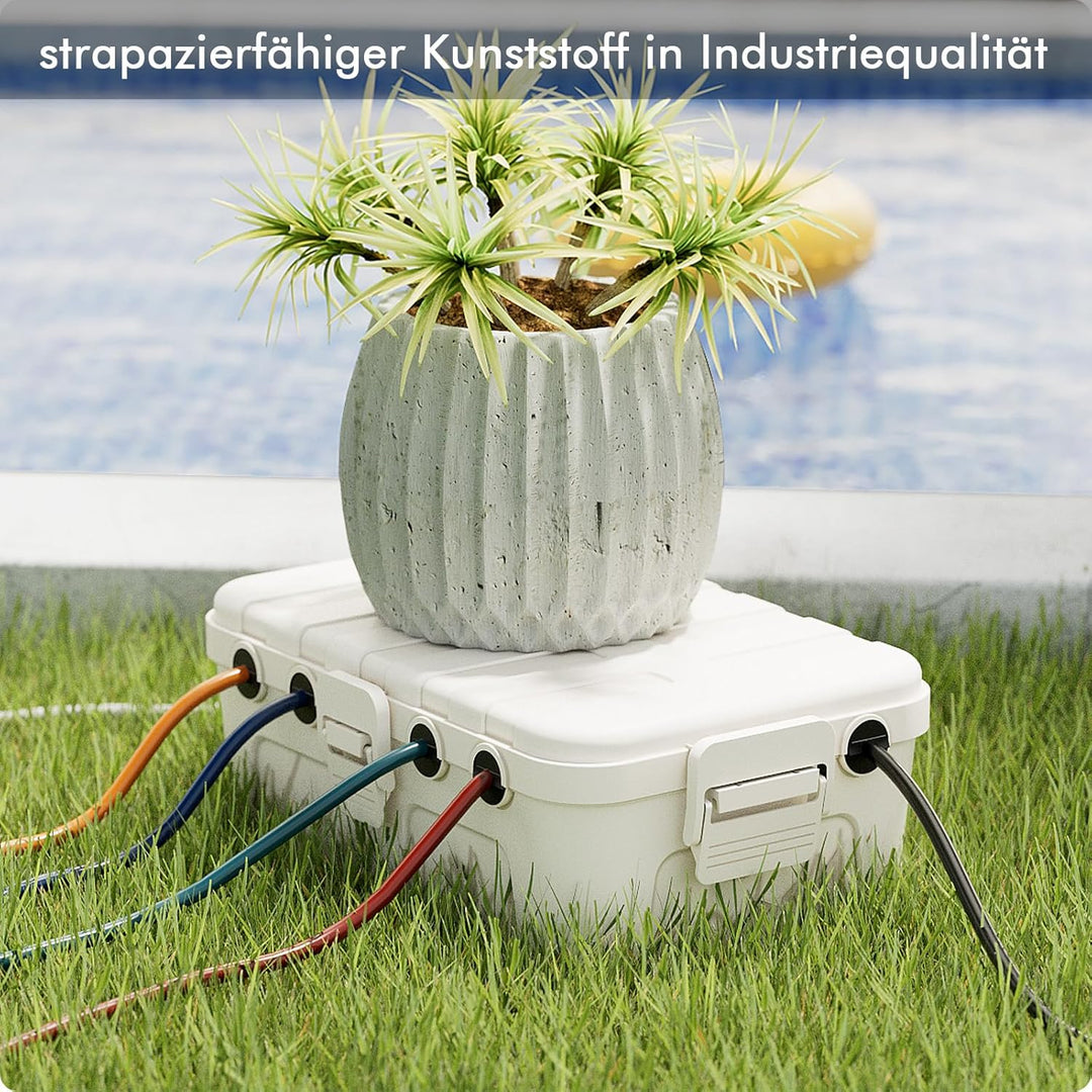 RESTMO extra grosse kabelbox (32 x 22 x 13 cm), IP54 wasserdicht, Outdoor kabel safe box, wetterfest